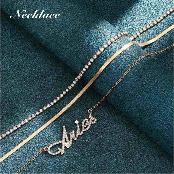 💕5/$18 Layered Gold Constellation Sign "Aries" - Picture 5 of 5